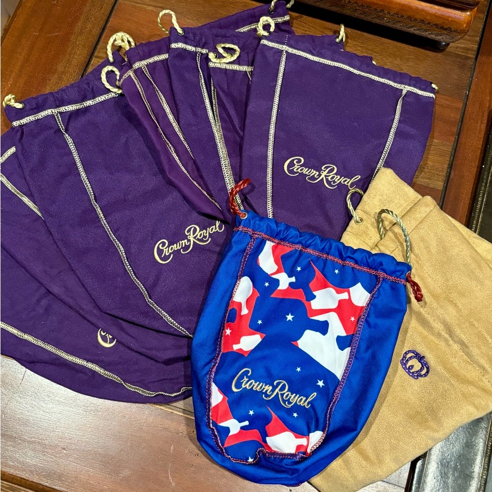 Crown Royal Drawstring Bags Set